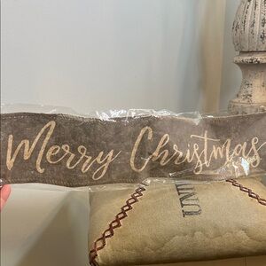 Merry Christmas Brown Holiday Banner